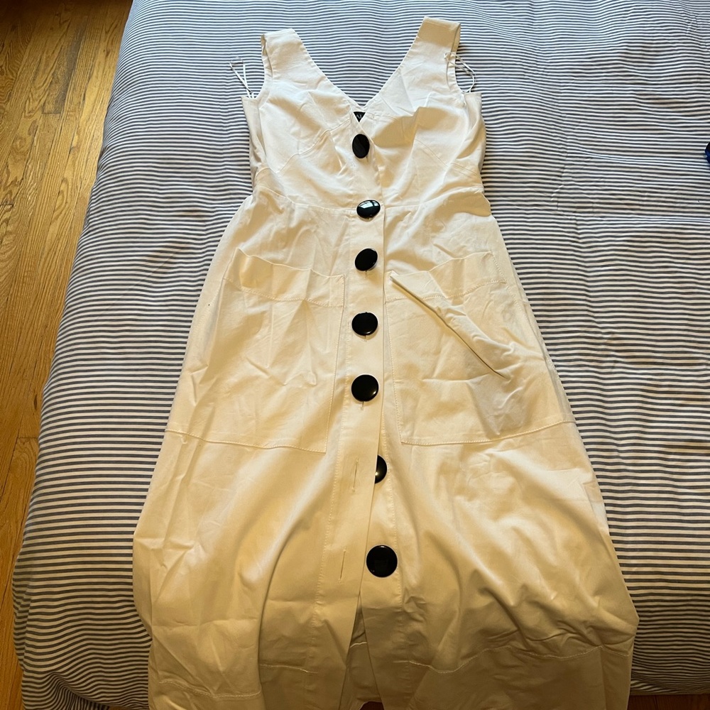 Saloni Midi White Dress, size 6, NEW WITH TAG!!!